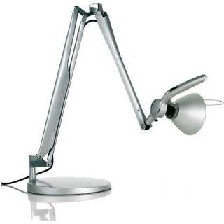 👉 Tafel lamp metaal aluminium grijs Luceplan Fortebraccio Tafellamp -
