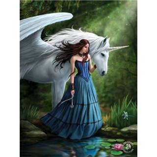 👉 Poster meisjes 3d - Anne Stokes Eenhoorn Enchanted Pool-
