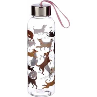👉 Waterfles vrouwen wit 500ml - Hondjes-