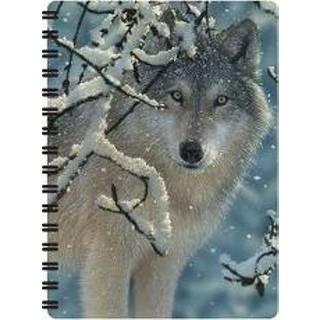 Notitieboek meisjes Notitieboekje 3d Wolf in de sneeuw-