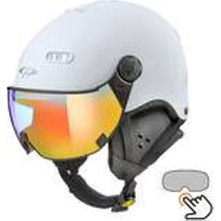 👉 Skihelm wit CP Carachillo met single spiegel vizier (2 Keuzes)