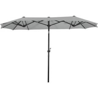 👉 Zilvergrijs polyester zilver SCHNEIDER Balkonparasol 300 x 150 cm 4000570697149