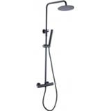 👉 Opbouw doucheset zwart Wiesbaden Caral-Eco Twenty Thermostatisch Mat 8720195543176