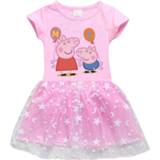 👉 Dress baby's meisjes Peppa Pig Baby Girl Summer Princess Short Sleeve Skirts Clothes Cute Cotton Party Lace 3-8 Skirt Dresses Toys