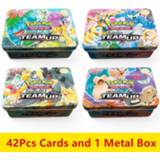 42 Pcs GX MEGA Shining TAKARA TOMY Cards Game Pokemon Battle Carte Trading Cards Game Children Toy