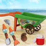 Trolley kinderen 7 Pcs/set Kids Summer Beach Toys for Sand Mini Shovel Rake Mold Sprinkler Crab Fish Building Castles