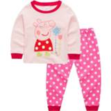 👉 Pyjama meisjes baby's Original Peppa Pig Long-sleeved Pajamas Set Girls Anime Cartoon Print Warm Nightwear Children's Cotton Home Wear Baby Pyjamas
