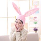 👉 Beanie vrouwen meisjes Bunny Ears Hat Halloween Party Cosplay Women Girl Long Cap Plush Rabbit Headgear Christmas present