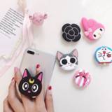 👉 Airbag silicone Mobile Phone Holder 360 Degree Retractable Rotating Cartoon Cute Soft Fixed Lazy Finger Ring