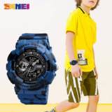 👉 Stopwatch kinderen jongens meisjes SKMEI 1689 Military Children Electronic Wristwatch Date Alarm Kids Sport Watches 50m Waterproof Clock For Boys Girls