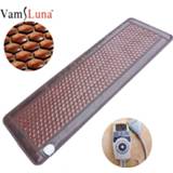 👉 Sofa Electric Heated Jade Germanium Stone Massage Mat Natural bed Tourmaline Stones Pad Infrared Heating Mat,