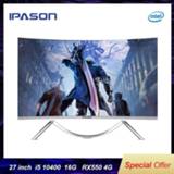 👉 Gaming PC IPASON V10 27 Inch Curved All-In-One Computer New 10th Gen i5 10400 RX550 4G D4 RAM 16G 512G SSD PUBG Desktop