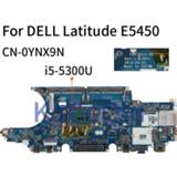 👉 Moederbord KoCoQin laptop Mainboard For DELL Latitude E5450 i5-5300U CN-0YNX9N LA-A901P SR23X MOTHERBOARD DDR3