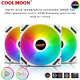 👉 Radiator COOLMOON north wind PWM temperature control fan 12cm chassis ARGB Shenguang synchronous water cooling CPU