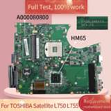 👉 Moederbord DA0BLBMB6F0 Notebook Mainboard For TOSHIBA Satellite L750 L755 HM65 Laptop Motherboard A000081420 A000080670 A000080800 DDR3