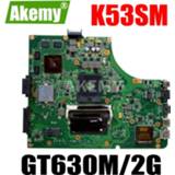 👉 Moederbord Akmey New K53SM mainboard For ASUS K53SC X53S K53SV K53SJ P53SJ K53S laptop motherboard W/ GT630M/2GB GPU