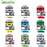 Labelprinter zwart wit Labelife SS12KW SS9KW label tapes Compatible for EPSON LW-300 LW-400 LW-600P LW-700 Printer Black on White maker