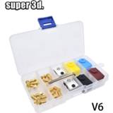 👉 Sock silicone 1 set E3D V6/MK7 1.75mm Nozzle+Heat block+mk8 mk7 Socks For A8 CR-10 Ender 3 3D Printer Extruder Print Head parts kit