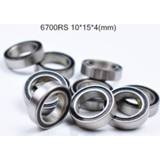 👉 Bearing steel 6700RS 10*15*4(mm) 10pieces ABEC-5 61700 6700 63700 chrome rubber seal Thin wall