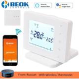 Thermostaat Beok Wireless Thermostat Wifi Smart Temperature Controller For Gas Boiler And Actuator Room Heating Work With Google Home Alexa