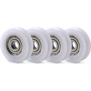 👉 Bearing nylon plastic Fixmee 5pcs 8*30*12mm Guide Pulley U Embedded 608 Groove Ball Bearings