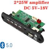 Decoder ARuiMei 2*25W 50W amplifier MP3 Player Board 5V-18V Bluetooth 5.0 Car FM Radio Module Support TF USB AUX