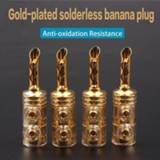 👉 Decoder Xangsane 8pcs pure copper gold-plated banana plug power amplifier speaker cable connector Audio