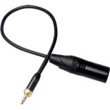 Microphone 3.5mm Audio Male Plug with Internal Thread to 3Pin XLR Adapter Cable for Sony D12/D21 Sennheiser Wireless Microphones