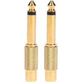 Audio adapter New Golden 1pc 6.35mm 1/4in Mono Male Jack to RCA Female Plug Connector Converter Headphone