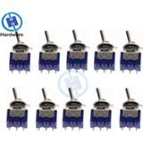 👉 Switch 10PC/5PC Miniature Toggle Single Pole Double Throw SPDT (MTS102) ON-ON 120VAC 6A 1/4 Inch Mounting MTS-102