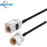 👉 Draagbare radio wit 1PCS White Fakra B Code Jack to Plug Male Female RG174 Extension Cable GPS Antenna Adapter RF Coaxial Pigtail Cord