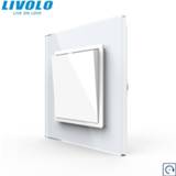 👉 Switch Livolo EU standard Luxury Crystal Glass Panel, Two Gangs,2 Way Push Button Home Wall Switch, C7K2S-11/12,no logo,key pad cross