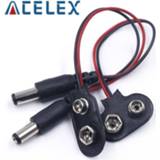 Jack connector 9V DC Battery Power Cable Plug Clip Barrel for Arduino DIY I T type