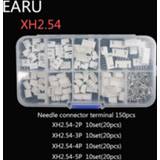 👉 F-connector 230pcs XH2.54 2p 3p 4p 5 pin 2.54mm Pitch Terminal Kit / Housing Header JST Connector Wire Connectors Adaptor XH Kits Box