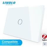 👉 Lichtschakelaar Livolo ZigBee smart wifi adaptive dimmer wall light switch,crystal Glass Panel,Compatible dimmable lamps,dim up down