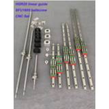 👉 Cnc set HGR20 Square Linear guide sets 12pcs HGH20CA +SFU605/1610 1605 ball screw+BK BF12 housing Coupling for Spindle motor kit