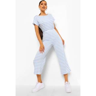 👉 Gestreepte Loopback Wide Leg Jumpsuit, Multi