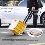 👉 Opbergmand B Foldable Rolling Pull Cart with Telescopic Handle Collapsible Storage Crate opbergmanden organizador armario 114