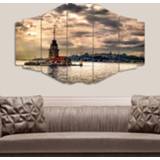 👉 Poster roze canvas Pink Waterfall Wooden Decorative Painting Art Print Picture For Wall Nordic Decoration Living Room Kitchen Home