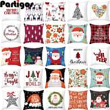 Sofa Christmas Gift Cushion Covers Cute Cartoon Santa Claus Pillow Cover for Home Xmas Decoration Throw Pillowcases 45x45cm