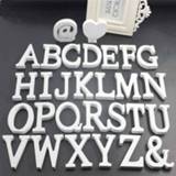 👉 Ornament wit 1Pcs White English Alphabet Crafts Accessories Handcrafts Ornaments DIY Name Design Standing Wedding Decoration Home Decor