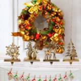 Mantel mannen 1pcs Christmas Stocking Holders Hooks Fireplace Hangers Metal Hanging Hanger Clips for Party Decoration