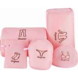 👉 Sock roze Pink Embroidery Underwear Laundry Pouch Zippered Mesh Net Bra Socks Washing Bag Foldable Travel Portable Dirty Bags