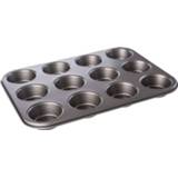 Oven 12-hole Cup Flat Bottom Non-stick Cake Mold Household Baking Pan