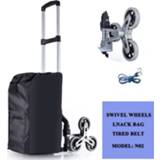 👉 Trolley B-LIFE Stair Climbing Cart All Terrain Hand Truck with Bungee Cord Portable Folding for Upstairs Cargo