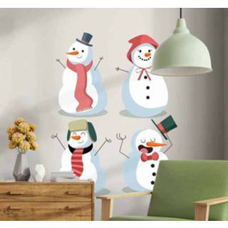 👉 Kerststicker Post NL nederlands Kerststickers 4 schattige sneeuwpoppen