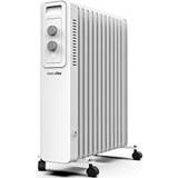 👉 Radiator blauw wit Universal Blue heating oil White 1500W 9 elements silent thermostat adjustable