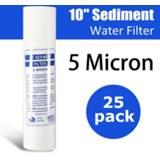 👉 Waterfilter PP 25Pcs 1/5 Micron Sediment Water Filter Purifier Cartridge Reverse Osmosis 10 Inch Cotton Element Ultra Filtration