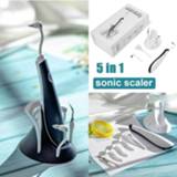 👉 5 In 1 Electric Ultrasonic Dental Scaler Universal Tooth Cleaner High Frequency Tooth Stain Remover Dental Teeth Whitening Set
