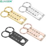 👉 Keychain meisjes jongens Personalized Heart Set Engraved King Date and Name Love Keyring Gift for Couples Girlfriend Boyfriends Key Chain Rings